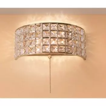 Бра "Портал" 2x60W E14 золото 12x26x11 см