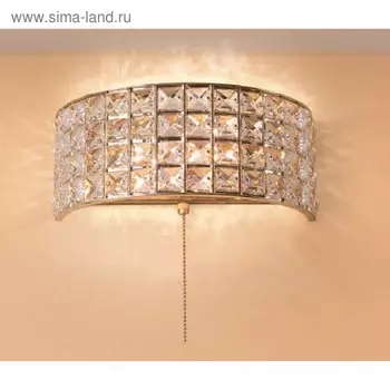 Бра "Портал" 2x60W E14 золото 12x26x11 см