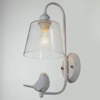 Бра "Птичка" 1хE27 40Вт белый 22х42 см