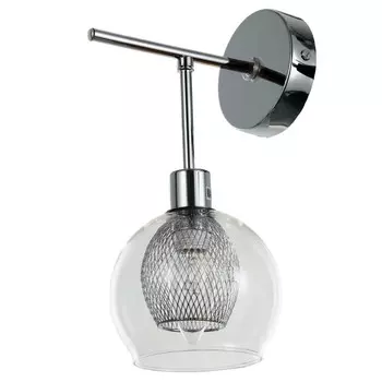 Бра "Реформа" 1х60Вт Е14 хром 17х13х28см