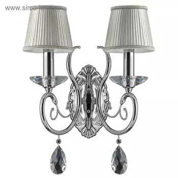 Бра RICERCO 2х40Вт E14 хром 22x35x45см