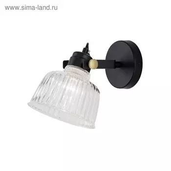 Бра "Рига" 1x60Вт E14 черный 26x21,5x21,5см