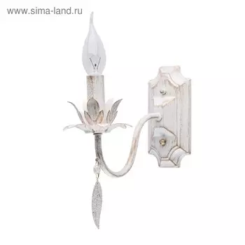 Бра "Роса" 1x40W E14 слоновая кость 17x8x25см