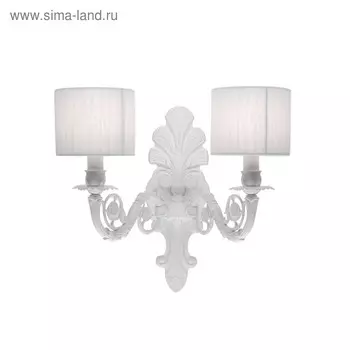 Бра "Ровена" 2x60Вт E14 белый 44x44x31см