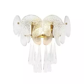 Бра с хрусталем G21071/2wAB, G9 2x20Вт, цвет золото