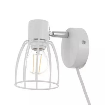 Бра с проводом 59381/1 E14 40 Вт белый-хром 13813 см