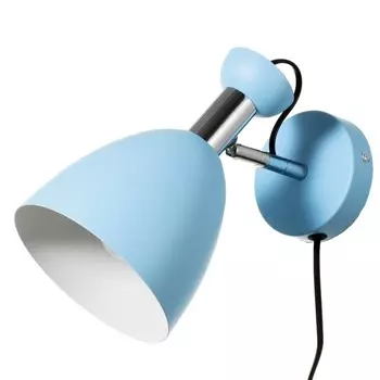 Бра с выключателем на проводе «Клаудиа» Е27 40 Вт синий 281520 см