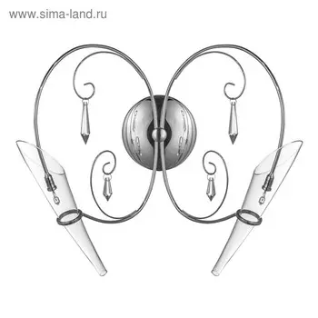 Бра SCARABEO 2х35Вт G4 хром 30x32x38см