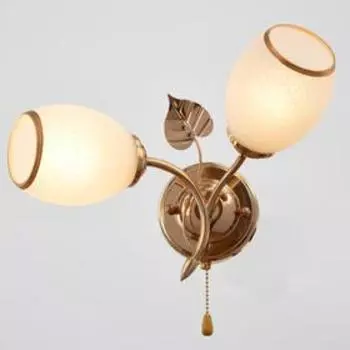 Бра "Селина" 2x60Вт E27 золото 33х21х15см