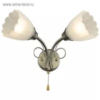 Бра «Серафина» 2x60Вт E27 бронза 21,5x36x27см