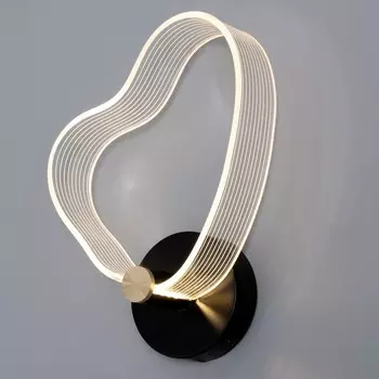 Бра «Сердце» LED 8 Вт 3000-6000К черный 25206 см