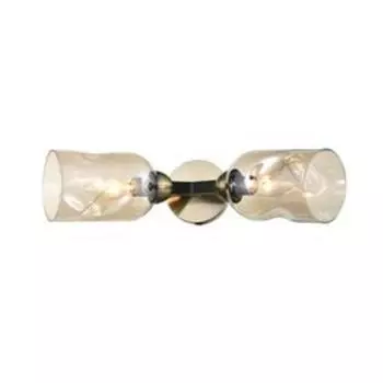 Бра Sereno, 2x40Вт E14, цвет чёрный, янтарный