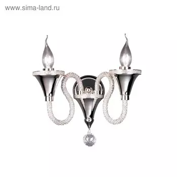 Бра SERPENTE 2х60Вт E14, хром 22x28x23 см