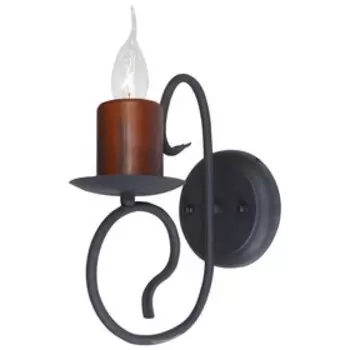 Бра «Силвана», 1x40Вт E14, дуб, чёрный 20,6x12x26,5 см