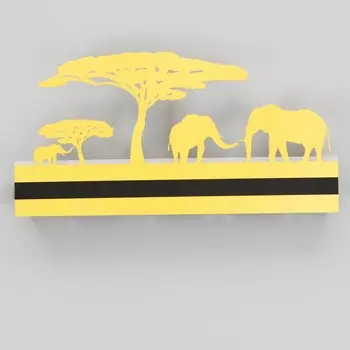 Бра "Слоны" LED 4000К 12Вт золото 38х20х4см