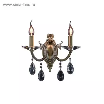 Бра STREGARO 2х60Вт E14 бронза 21x35x30см
