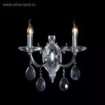 Бра STREGARO 2х60Вт E14 хром 21x35x30см
