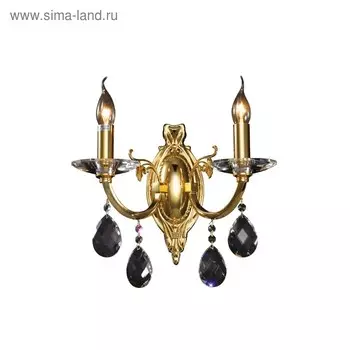 Бра STREGARO 2х60Вт E14 золото 21x35x30см