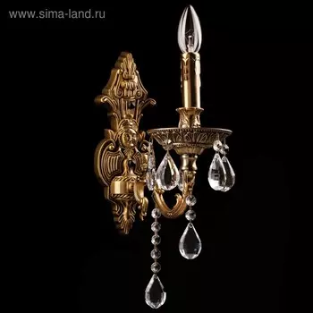 Бра «Свеча», 1x60W E14, античная бронза 28x12x26 см