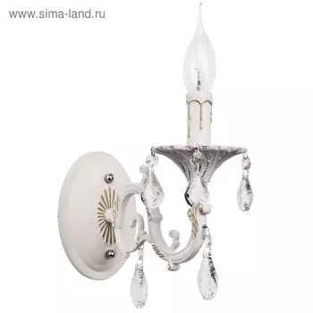 Бра «Свеча», 1x60W E14, белый 22x11x26 см