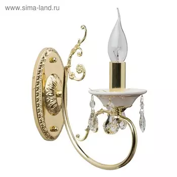 Бра "Свеча" 1x60W E14 золото 28x11x27см