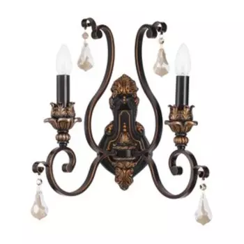 Бра «Версаче» 2x60W E14 кофейный 44x37x21 см