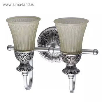Бра "Версаче" 2x60W Е27 серебро 30x38x22см