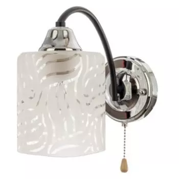 Бра "Виргиния" 1x60Вт E27 хром-черный 21х11х23,5 см.