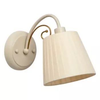 Бра "Виталина" 1x60W E14 бежевый, золотой 21x15x28см