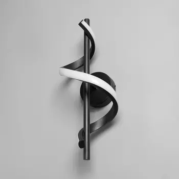 Бра "Завиток" LED 3000К черный 40х12х12см