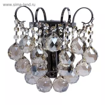 Бра «Жемчуг» 1x60W E14 никель 20x20x15см