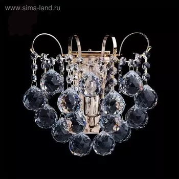 Бра «Жемчуг» 1x60W E14 золото 21x22x15см