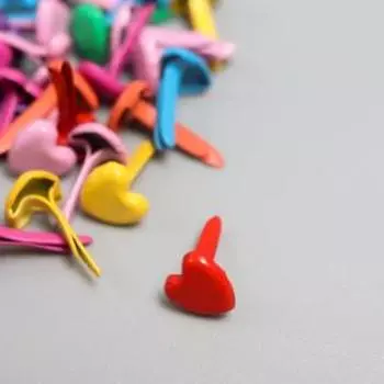 Брадс для скрапбукинга «Сердечко маленькое», 0.60.60.6 см, МИКС