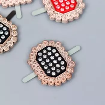 Брадс для творчества пластик "Восьмигранник, вокруг ромашки" МИКС 2,8х2,3 см