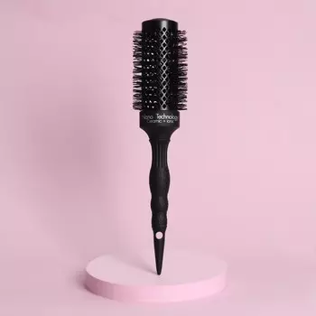 Брашинг керамический Premium, продуваемый, прорезиненная ручка, d=43/60 мм, 28.7(±1) см, чёрный