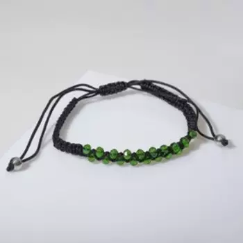 Браслет ассорти "Плетение" молодость, цвет зелёный, d=7