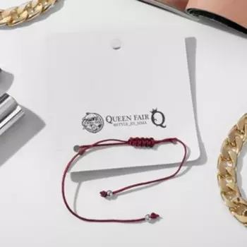 Браслет ассорти Your daily life круг, цвет бордовый