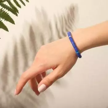 Браслет "Бисер" бусики, тренд, цвет синий