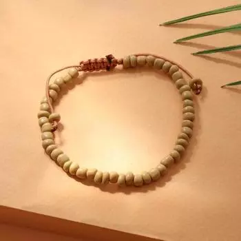 Браслет "Бисер" тренд минимал, цвет бежевый, 18см