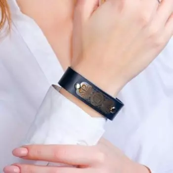 Браслет «Богатым будешь», натуральная кожа, сталь