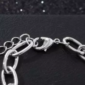 Браслет "Цепь" бабочка, лёгкость, цвет серебро, 18см