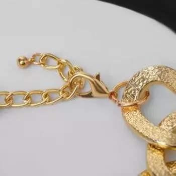 Браслет "Цепь" дерма, цвет золото, 19,5см