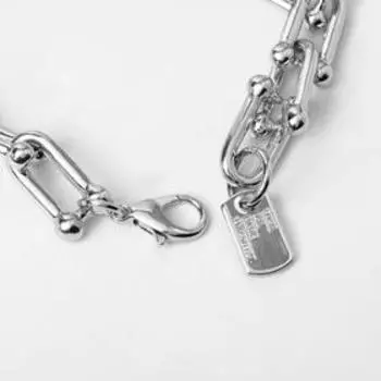 Браслет металл «Цепь» фьюче, цвет серебро, L=19 см