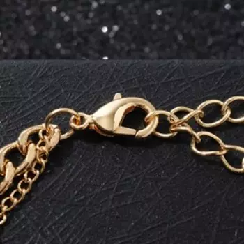 Браслет "Цепь" пряжка с признанием, цвет золото, 18см