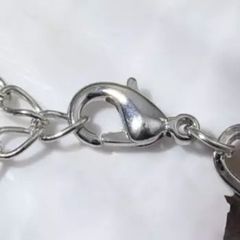 Браслет "Цепь" ряд жемчужин, цвет белый в серебре, 18см