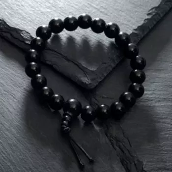 Браслет-чётки "Буддийский" 8мм, цвет чёрный