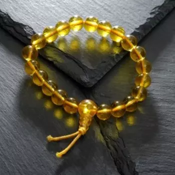 Браслет-чётки "Буддийский" 8мм, цвет жёлтый