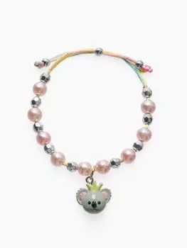 Браслет детский «Выбражулька» на затяжке, коала с бусинами, цветной