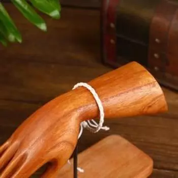 Браслет "Джакарта" искусственная кожа, белый 14 см