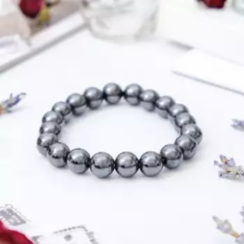 Браслет шар №10 "Гематит"